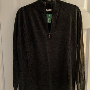 NWT Orvis wool sweater quarter zip